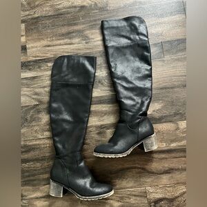 Black Knee High Boots